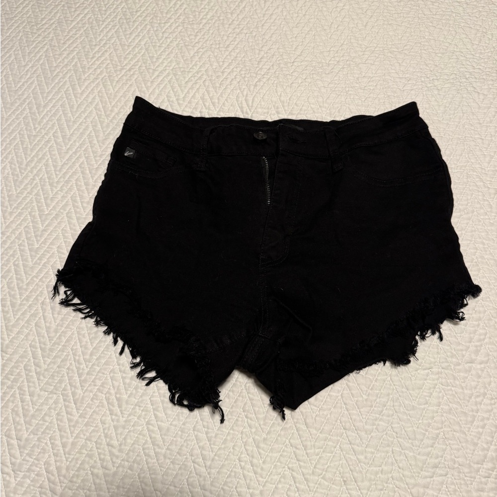 NWOT KanCan Black jeans Frayed Shorts